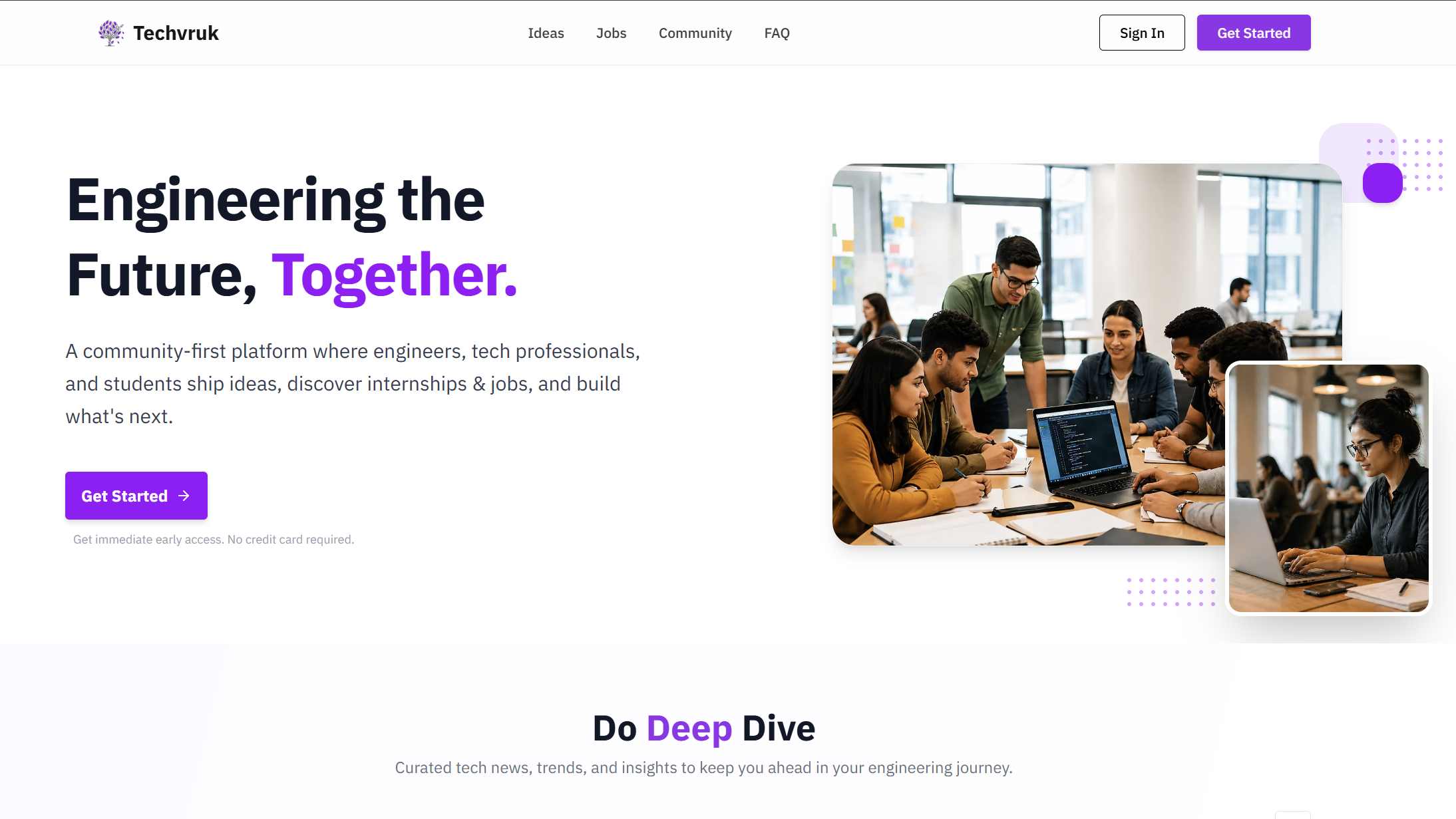 Techvruk project interface